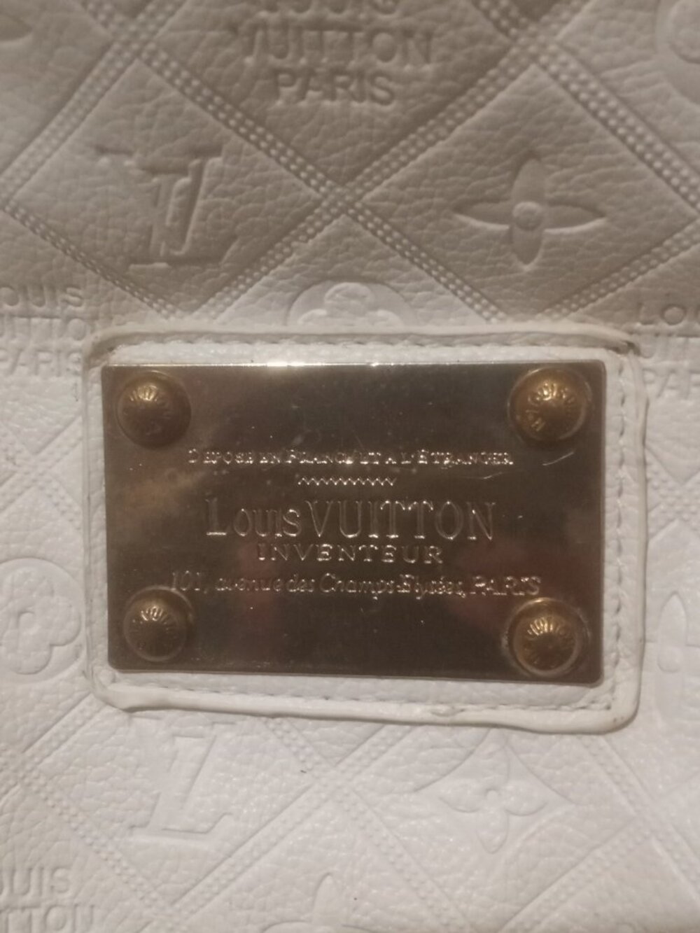 Louis Vuitton Paris Leather Hobo Shoulder Bag Handbag Purse White Monogram - Picture 2 of 16